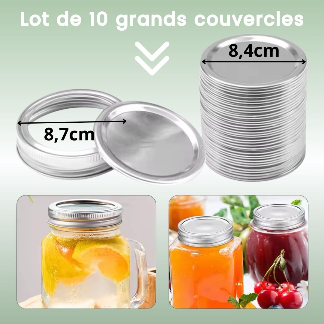 Lot de 10 grands couvercles - Kuitchen